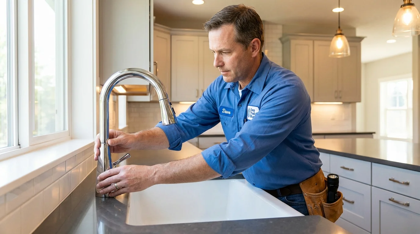 Kitchen faucet installation by Johns Plumbing LLC in Wadsworth
